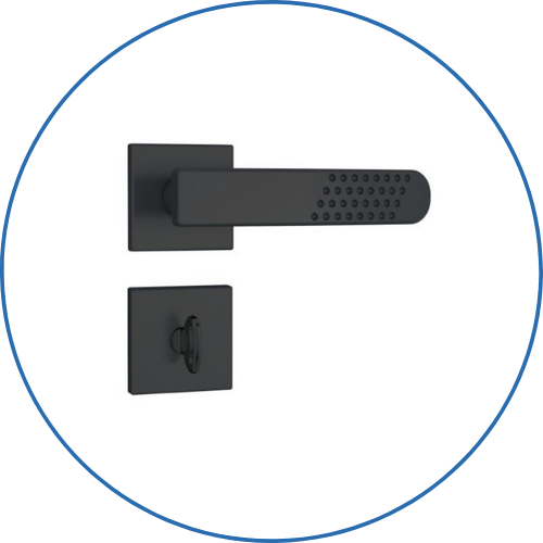 Fechadura RQ1 Preto Fosco Stam 823/21 Banheiro | Loja Gubler