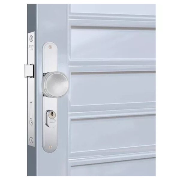Fechadura 601-602/03-02 Espelho Inox Com Maçaneta Fixa - Stam